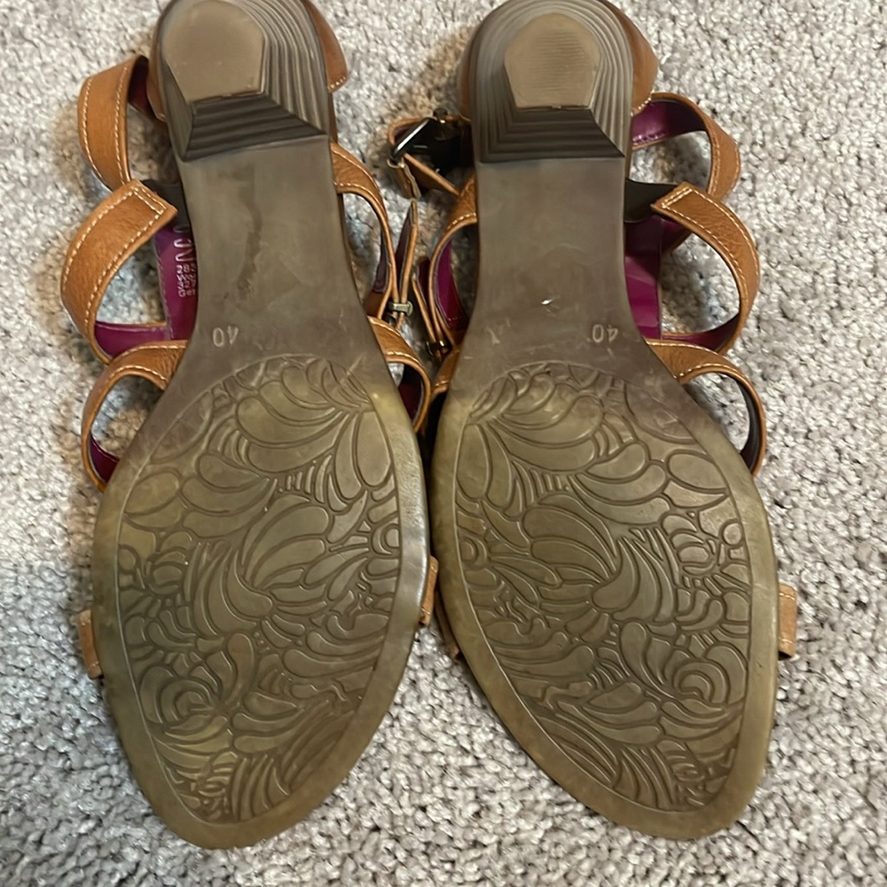 Tamaris Brown Leather Sandals - Picture 3 of 7
